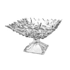 Салатник на ножке Glacier, 28 см; хрусталь, Bohemia JIHLAVA