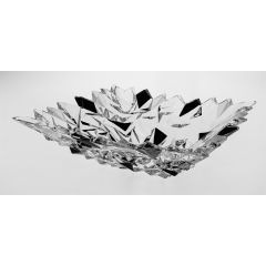 Салатник Glacier, 28 см; декор Матовый, черный; хрусталь, Bohemia JIHLAVA