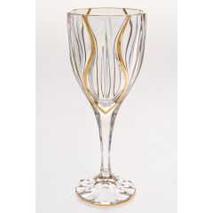 Набор из 6-ти бокалов для вина Ocean, декор Золото; 320 мл; стекло, Bohemia JIHLAVA