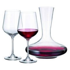 Набор для вина Strix: декантер 1500 мл и 6 бокалов 580 мл, Crystal Bohemia