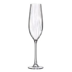 Набор из 2-х бокалов для шампанского Columbia optic, 260 мл, Crystal Bohemia