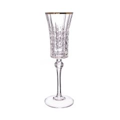 Набор из 6-ти фужеров для шампанского 150 мл, коллекция LADY DIAMOND GOLD, Cristal d’Arques Paris