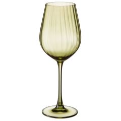 Набор из 2-х бокалов для белого вина Columbia optic, 400 мл; цвет травянисто-зеленый, Crystal Bohemia