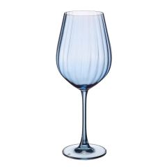 Набор из 2-х бокалов для белого вина Columbia optic, 400 мл; цвет синий, Crystal Bohemia
