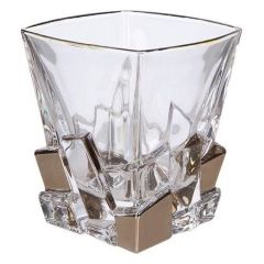 Набор из 6-ти стаканов для виски Crack, декор Платина;  310 мл; стекло, Bohemia JIHLAVA