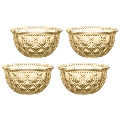 Набор из 4-х пиал, 13 см, 400 мл, цвет янтарный, Dubai, WD Lifestyle