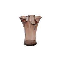 Ваза для цветов, 23 см Artesania, серо-коричневая, волнистый край, San Miguel