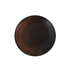 Тарелка мелкая 25 см, без борта, Lykke Коричневый, Porland