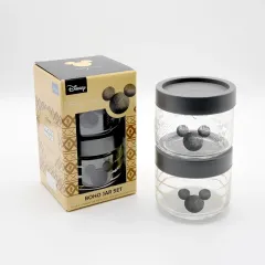 Набор банок 325 мл с черной крышкой BOHO, 2 шт, серия Disney, Lucaris