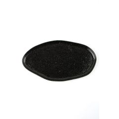 Тарелка овальная "волнообразная" 27см, чёрный, BLACK MOSS, Porland