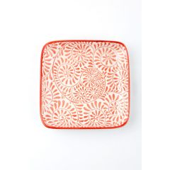 Тарелка квадратная 13 см, красная, MIX&MATCH, Porland