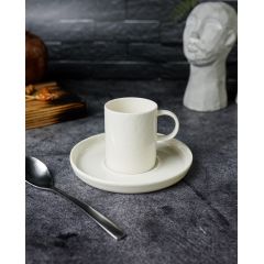 Чашка для кофе и блюдце, 80 мл, цвет белый, ILLUSION, Porland