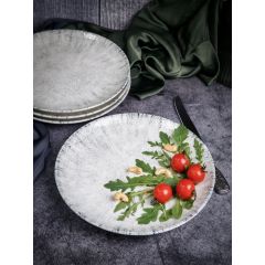 Тарелка мелкая 25 см, без борта,  цвет серый, BLIZZARD, Porland