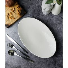Тарелка овальная, 33 см, цвет белый, ILLUSION, Porland