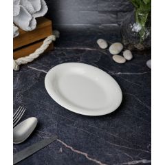 Блюдо овальное 20 см, цвет белый, STORM, Porland