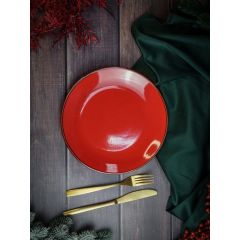 Тарелка 24 см безбортовая, Seasons Красный, Porland
