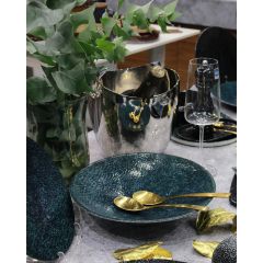Тарелка овальная "волнообразная" 32см, цвет черный, MOSS, Porland
