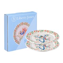 Набор тарелок Love Birds из коллекции Birds of Paradise в подарочной упаковке, ?18 см, 2 шт., Liberty Jones