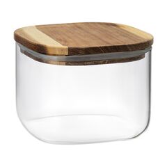Банка для хранения квадратная Glass Acacia,1 л, Smart Solutions