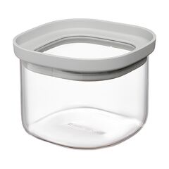 Банка для хранения квадратная Vacuum Glass, 500 мл, светло-серая, Smart Solutions