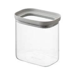 Банка для хранения прямоугольная Vacuum Glass, 750 мл, светло-серая, Smart Solutions