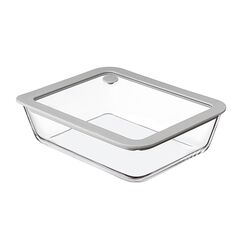 Контейнер для запекания и хранения с вакуумным эффектом Vacuum Glass, 1,4 л, светло-серый, Smart Solutions