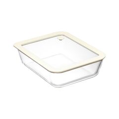 Контейнер для запекания и хранения с вакуумным эффектом Vacuum Glass, 1,4 л, молочный, Smart Solutions