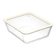 Контейнер для запекания и хранения с вакуумным эффектом Vacuum Glass, 2,6 л, молочный, Smart Solutions