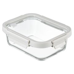 Контейнер для запекания и хранения прямоугольный Click Glass, 1 л, светло-серый, Smart Solutions