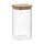 Банка для хранения квадратная Glass Acacia, 1,4 л, Smart Solutions