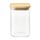 Банка для хранения квадратная Glass Bamboo, 1,1 л, Smart Solutions