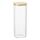 Банка для хранения квадратная Glass Bamboo, 2,2 л, Smart Solutions