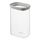 Банка для хранения прямоугольная Vacuum Glass, 1,5 л, светло-серая, Smart Solutions