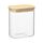 Банка для хранения прямоугольная Glass Bamboo, 950 мл, Smart Solutions