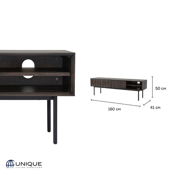 Тумба под ТВ Unique Furniture, Latina, 160х41х50 см, Unique Furniture, изображение 9