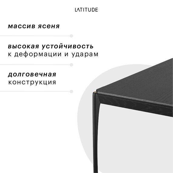 Стол кофейный Aska, 50х90 см, черный, Latitude, изображение 6
