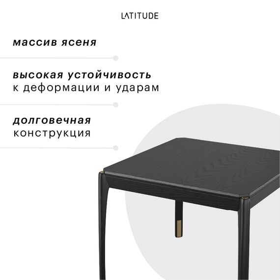 Стол кофейный Aska, 50х50 см, черный, Latitude, изображение 6
