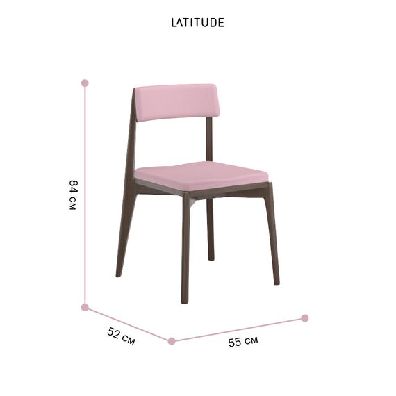 Стул Aska, рогожка, орех/розовый, Latitude, изображение 7