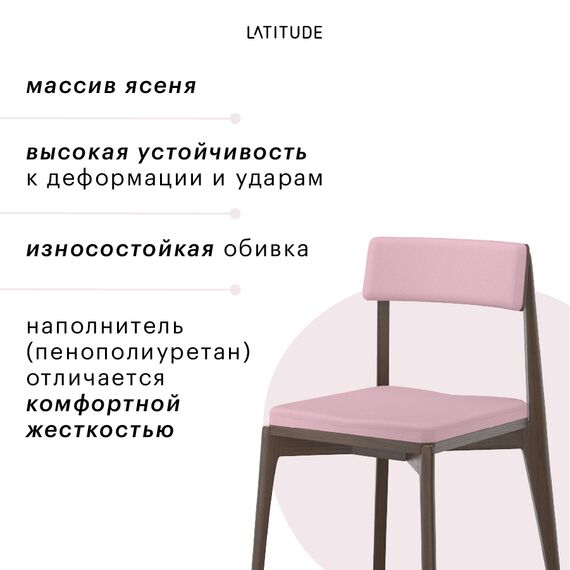 Стул Aska, рогожка, орех/розовый, Latitude, изображение 8