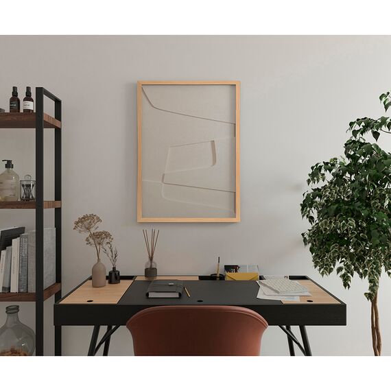 Панно декоративное с эффектом 3D Minimalism, с бежевой рамой, 50х70 см, Bergenson Bjorn, изображение 2