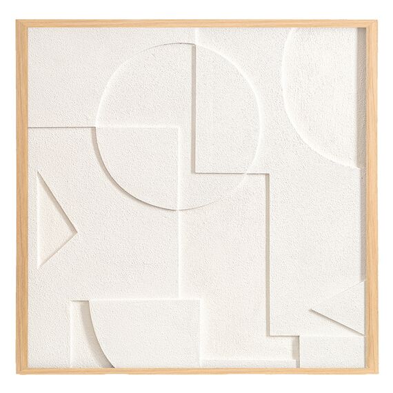Панно декоративное с эффектом 3D Minimalism, 60х60 см, белый\бежевый, Bergenson Bjorn