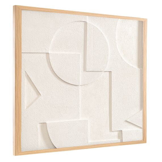 Панно декоративное с эффектом 3D Minimalism, 60х60 см, белый\бежевый, Bergenson Bjorn, изображение 2