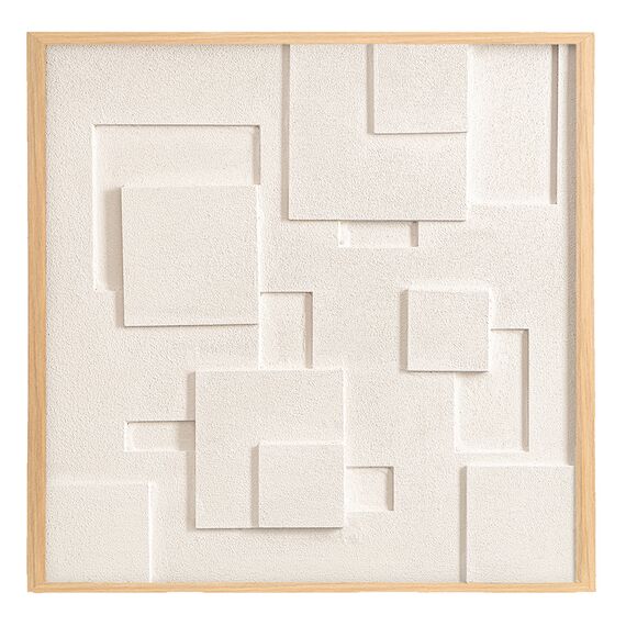 Панно декоративное с эффектом 3D Minimalism, с бежевой рамой, 60х60 см, Bergenson Bjorn
