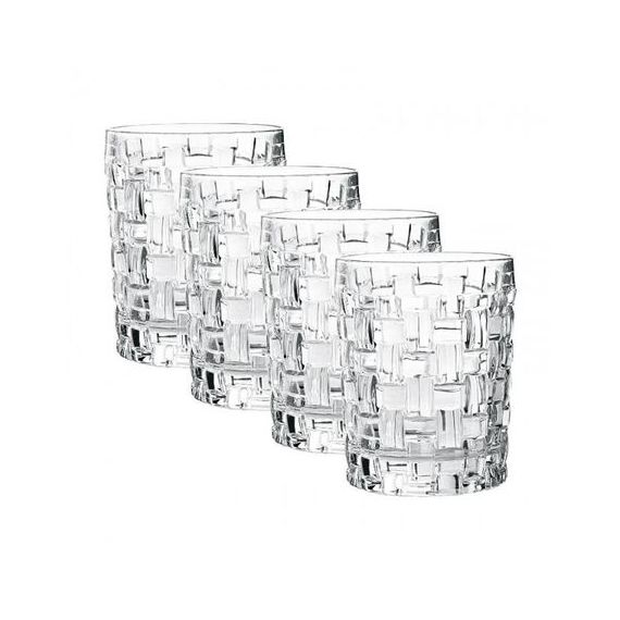 BOSSA NOVA - Набор стаканов 4 шт. низких для виски 330 мл бессвинцовый хрусталь