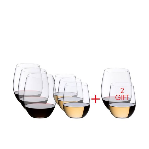 Набор стаканов O Wine Tumbler Pay 6 Get 8 Value Gift Pack Viognier / Chardonnay + Cabernet / Merlot, 8 шт., 5414/50, Riedel