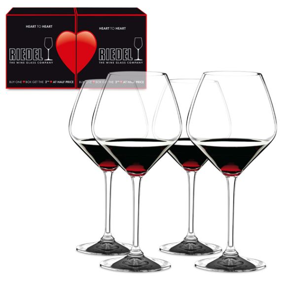 Набор бокалов Heart To Heart Pay 3 Get 4 Value Gift Pack Pinot Noir, 4 шт., 770 мл, 5409/07, Riedel