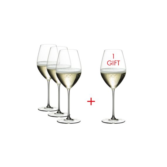 Набор бокалов CHAMPAGNE WINE GLASS PAY 3 GET 4, 4 шт., 445 мл, 23.5 см, Riedel