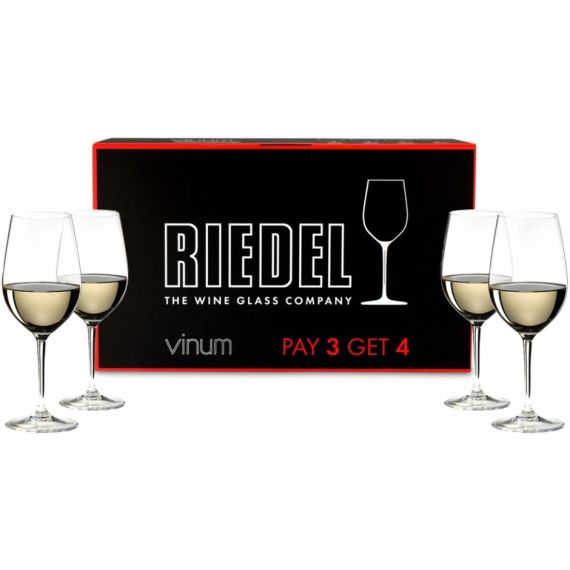 Набор бокалов Vinum Pay 3 Get 4 Value Gift Pack Zinfandel / Riesling Grand Cru, 4 шт., 400 мл, 7416/54, Riedel