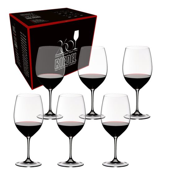 Набор бокалов Vinum Cabernet Sauvignon / Merlot (Bordeaux) Value Pack 4=6, 6 шт., 610 мл, 7416/60-260, Riedel