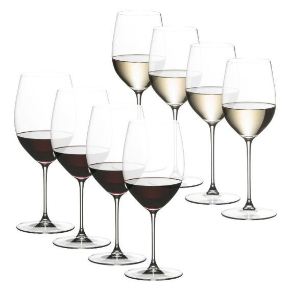 Набор бокалов Riedel Veritas Cabernet / Merlot + Viognier / Chardonnay Pay 6 Get 8, 8 шт., 7449/50, Riedel